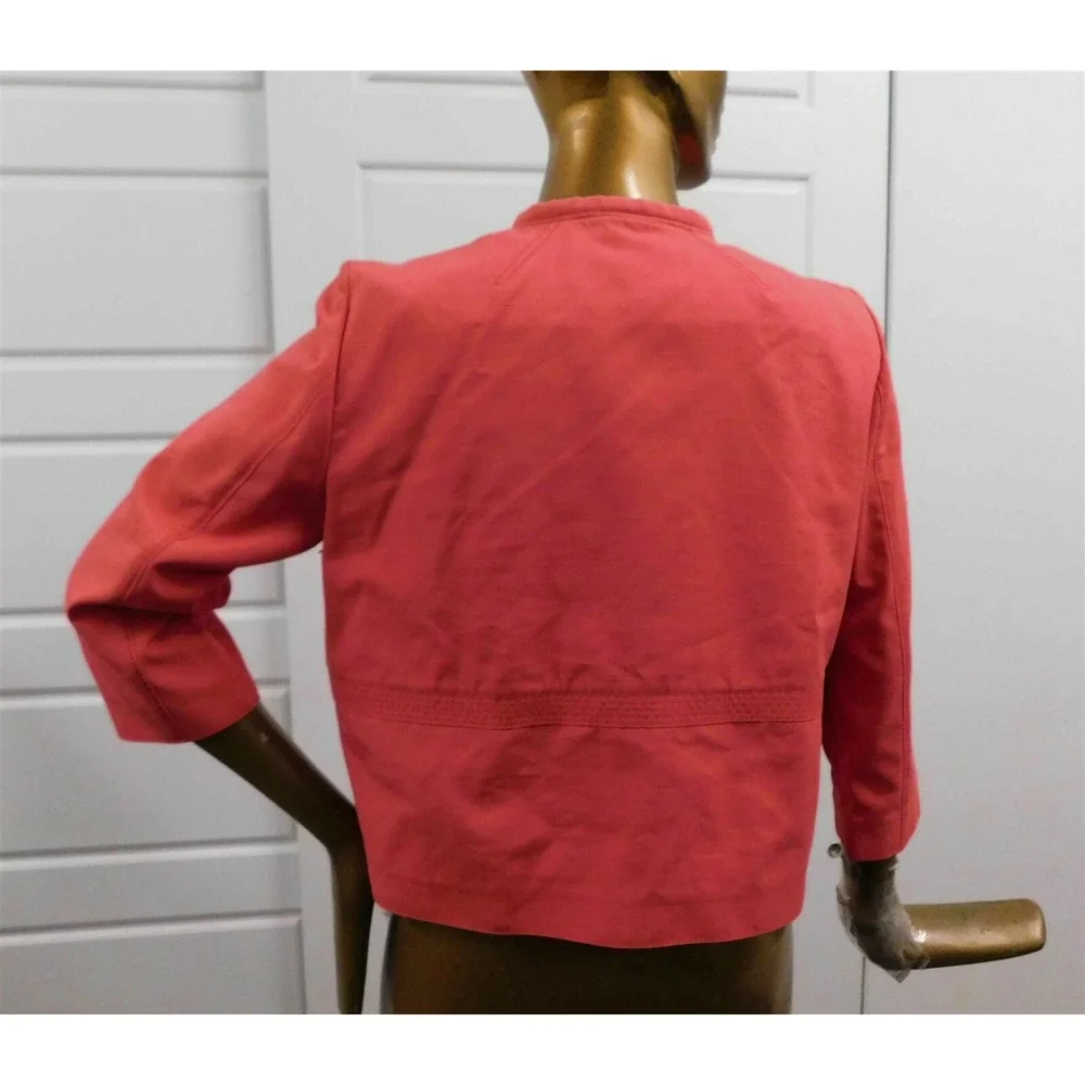 Piazza Sempione Italy Salmon‎ Pink Cotton Silk Blend Jacket sz 46